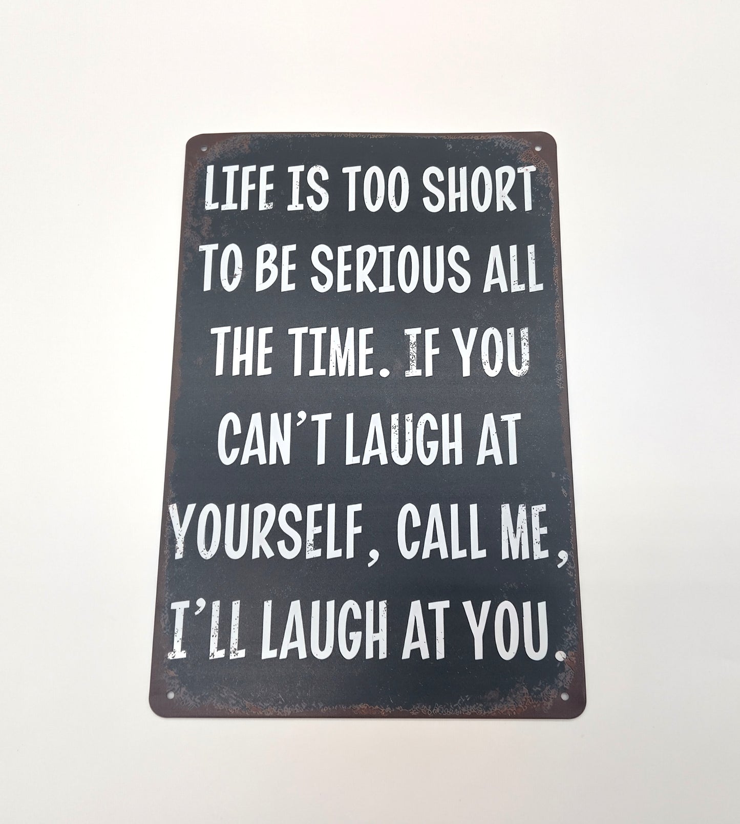 Slogan LIFE IS TOO SHORT Metal Wall Decoration. Order Yours Now and Bring Some Inspiration to Your Home!