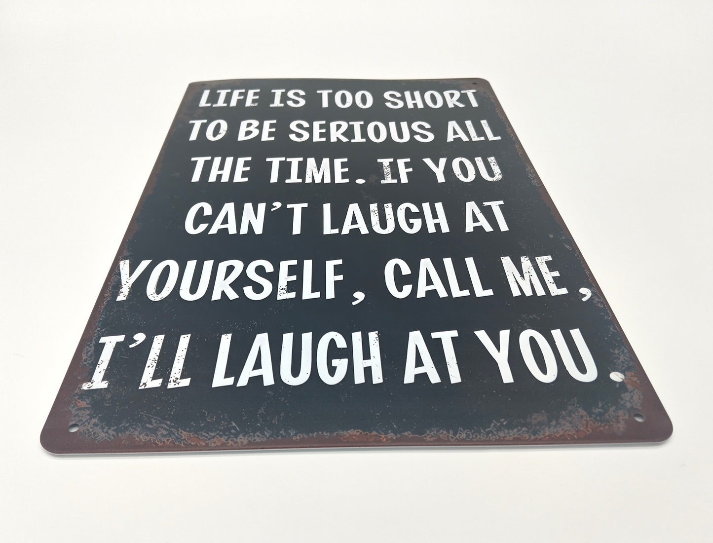 Slogan LIFE IS TOO SHORT Metal Wall Decoration. Order Yours Now and Bring Some Inspiration to Your Home!