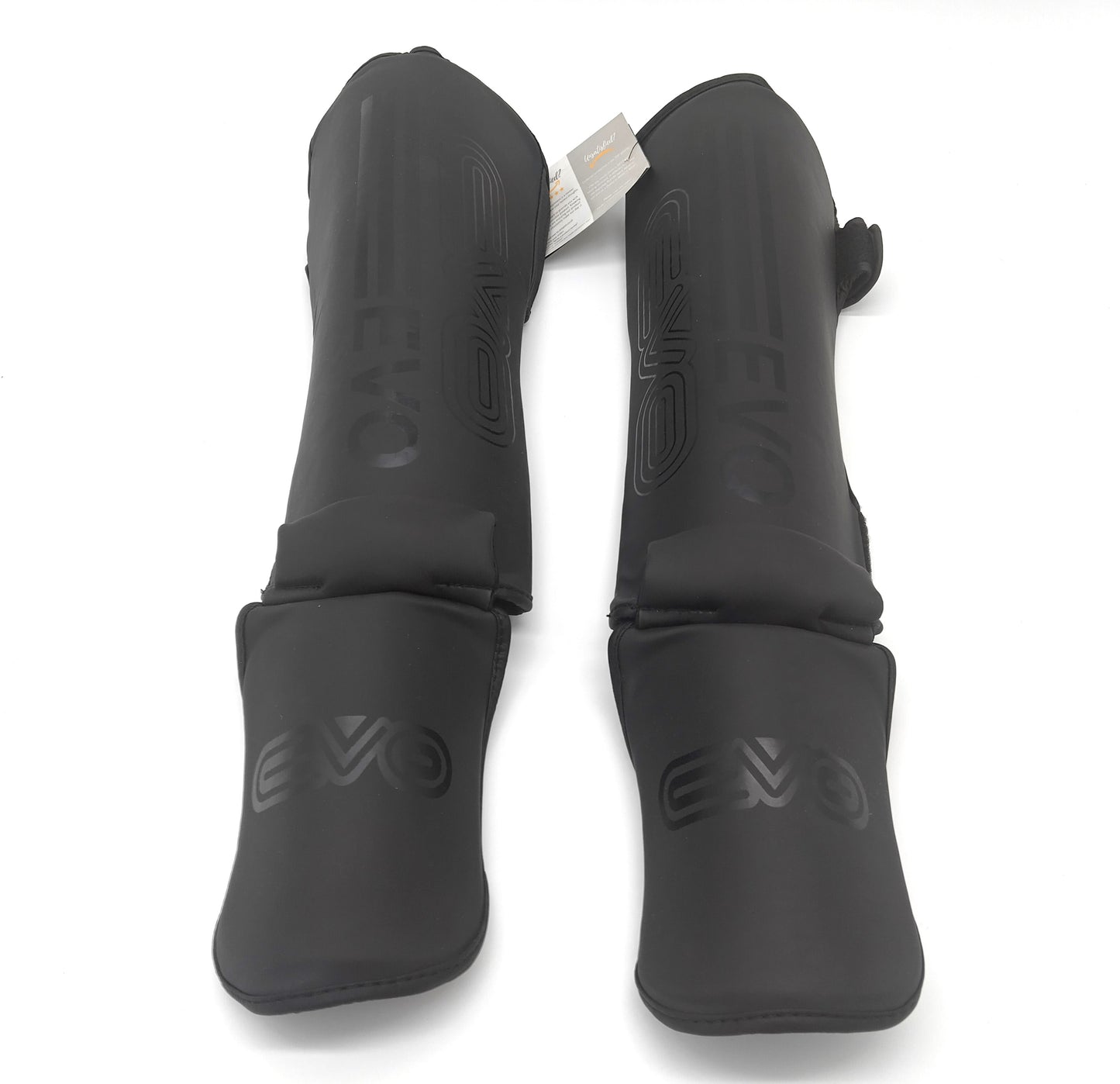 EVO Fitness Matte Black Shin Pads Size S. Order Now and Kick with Confidence!