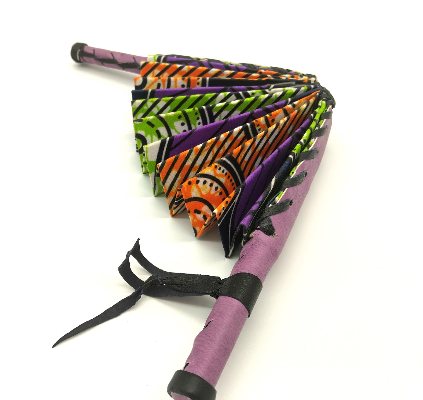 Omotola African Folding Handheld Fan. Purple. Order Yours Today and Enjoy Stylish Comfort on the Go!