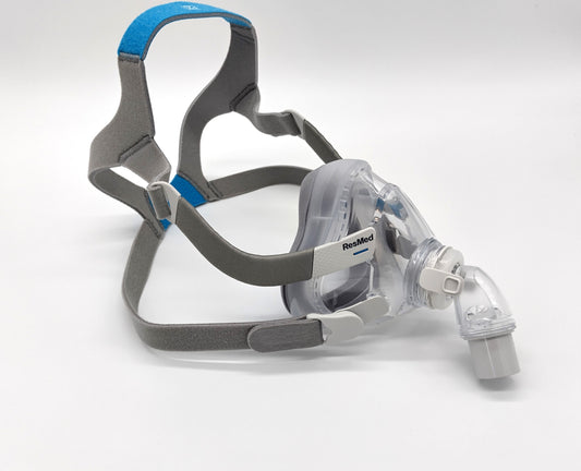 ResMed AirFit F20 Full Face Mask. Size S. Elevate your CPAP therapy with a mask designed for comfort and effectiveness today!