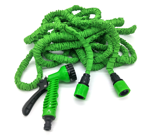 ALIVIO 75 ft Latex Garden Expandable Hose. Green. Upgrade your garden setup today with the ALIVIO 75 ft Expandable Hose.