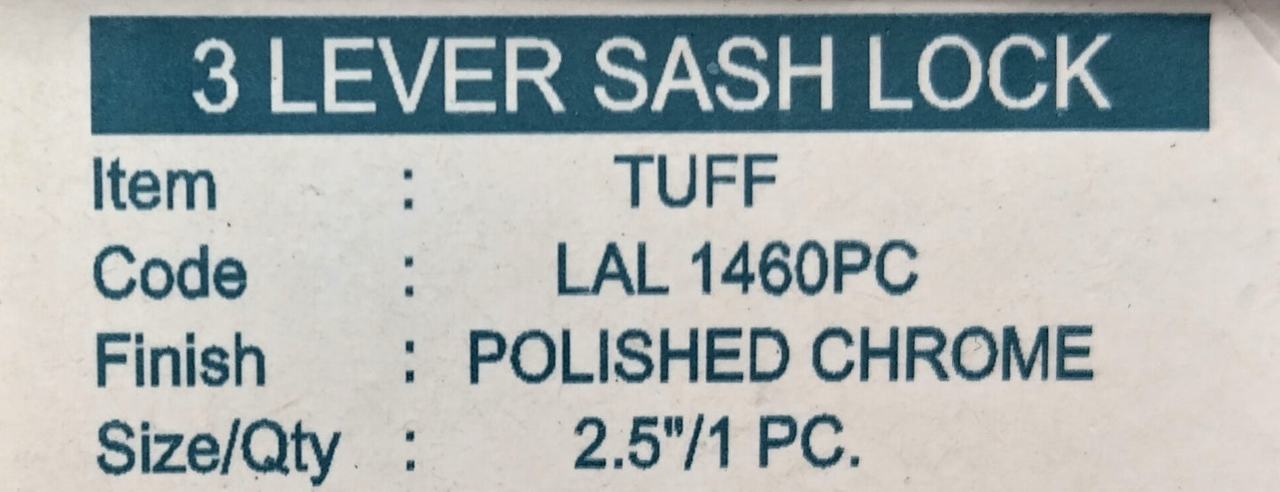 Sb SPIRA BRASS 3 Lever Sash Lock. Polished Chrome. Enhance both security and style in your home with the SPIRA Brass 3 Lever Sash Lock.
