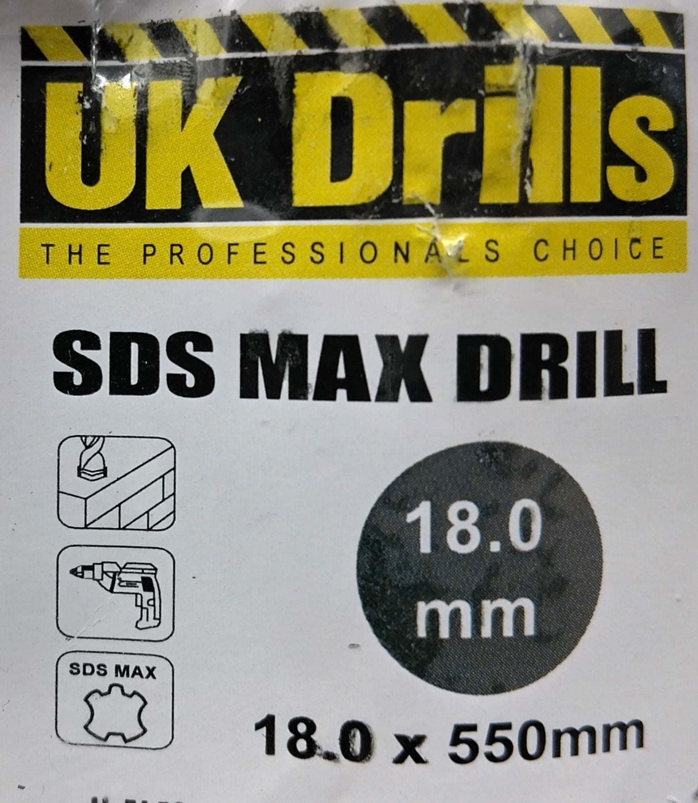 UK DRILLS SDS Max Hammer Drill. 18mm x 550mm. Tackle the hardest surfaces with ease using the UK DRILLS SDS Max Hammer Drill Bit.