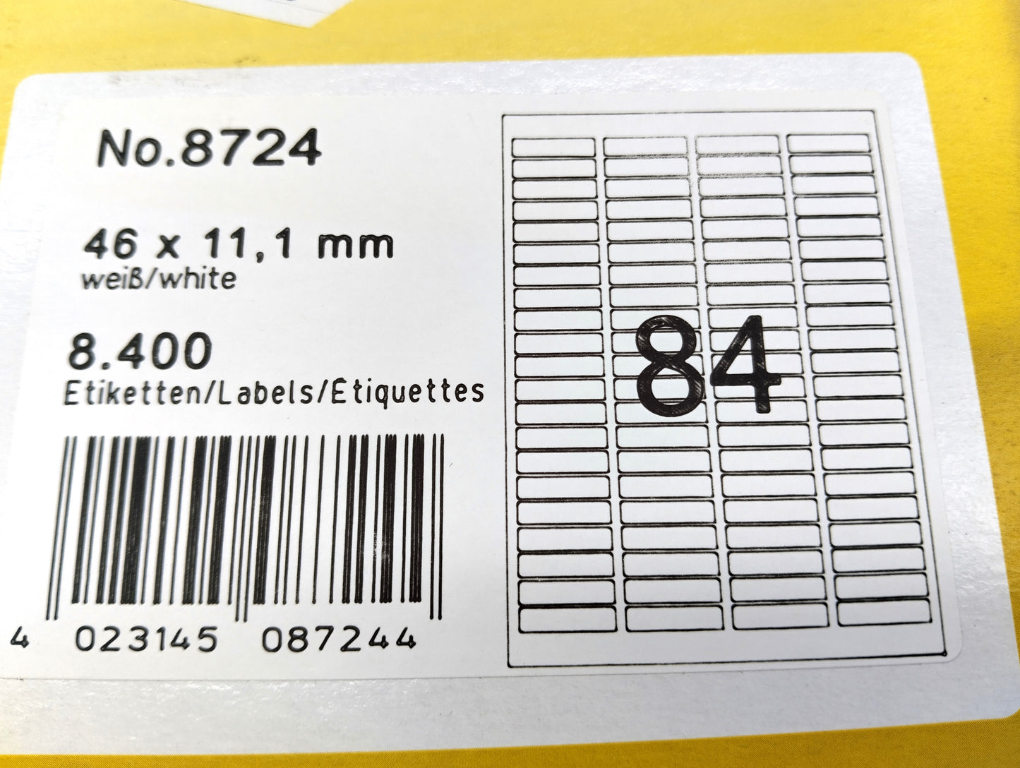 84 Top Stick Labels. Make labeling a breeze with these high-quality, eco-friendly labels!