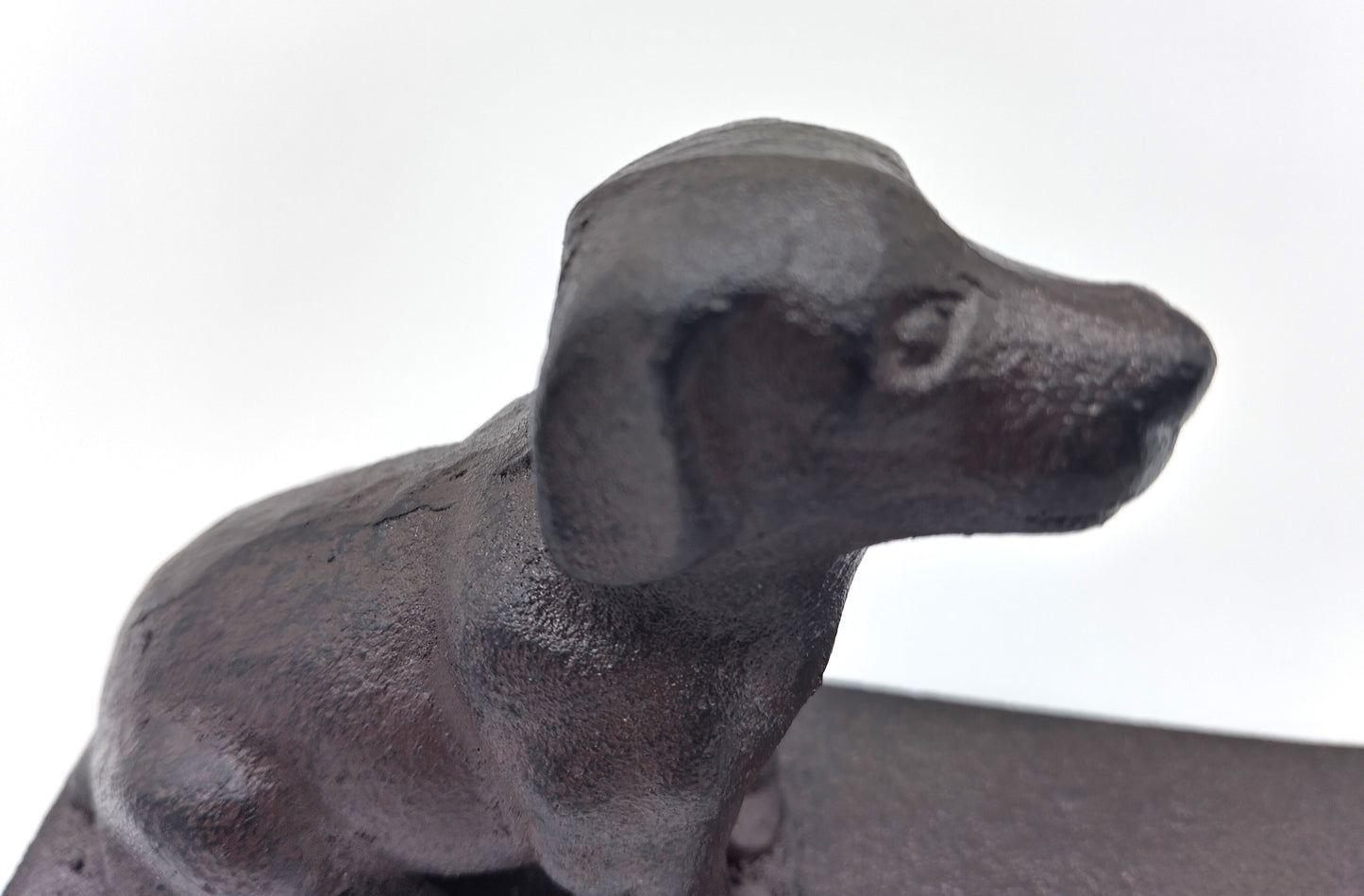 WOODSIDE Cast Iron Dog Door Stopper Wedge. Keep your doors open in style and show off your love for dogs.