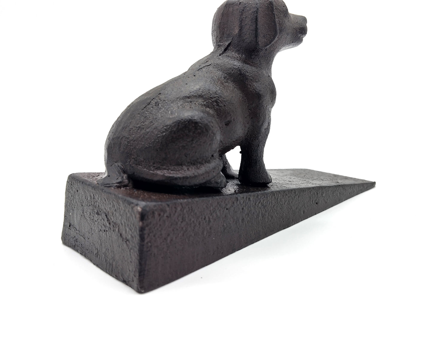 WOODSIDE Cast Iron Dog Door Stopper Wedge. Keep your doors open in style and show off your love for dogs.