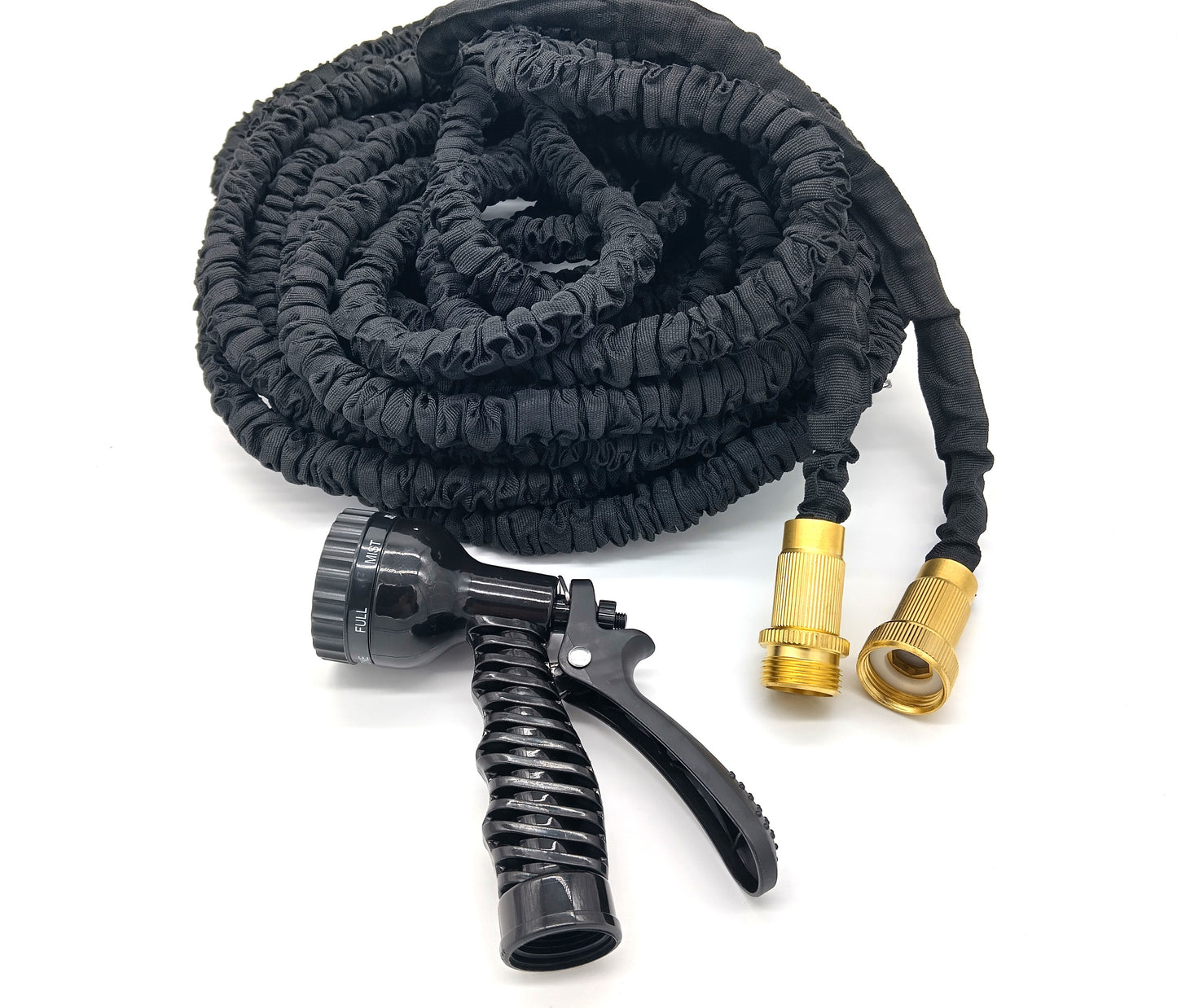 150 ft Expandable Garden Hose with Solid Bras Spray Gun. Upgrade your garden tools today with the 150 ft Expandable Garden Hose with Solid Brass Spray Gun.