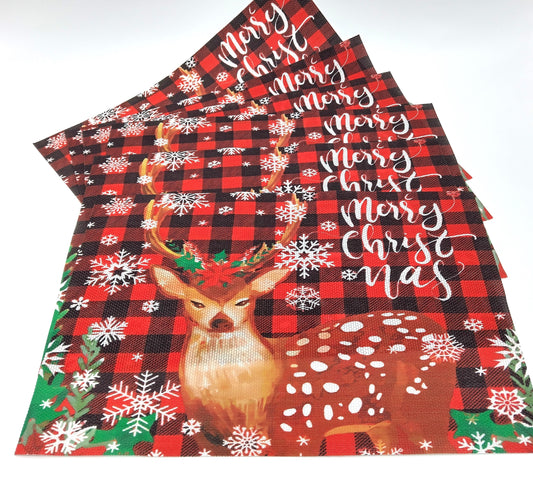 Pack of 6 Christmas Table Place Mats.