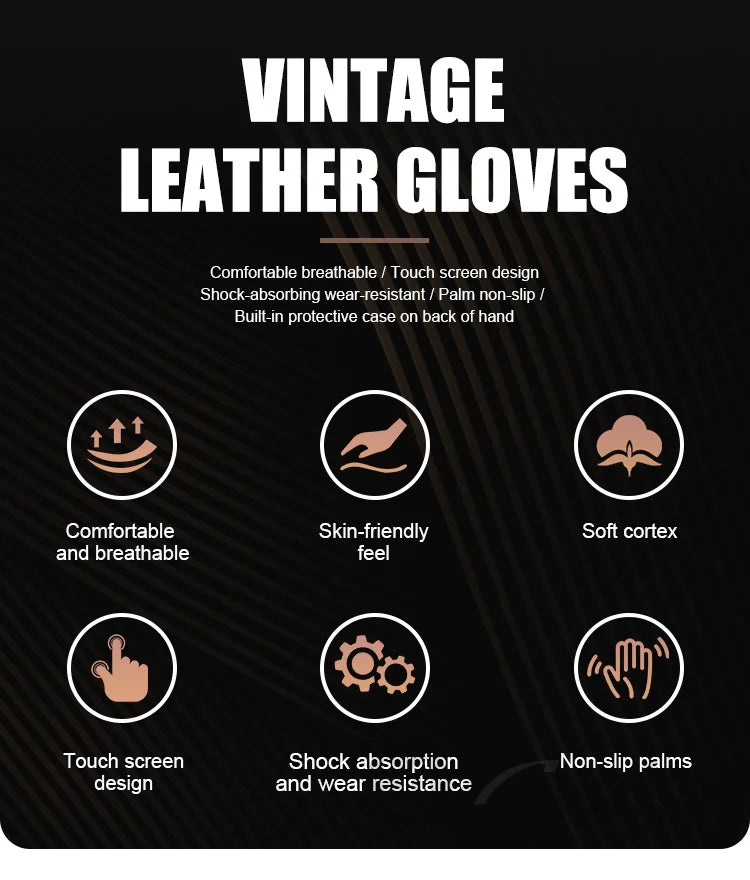 Vintage Leather Motorcycle Gloves – Style, Comfort, and Protection Combined!