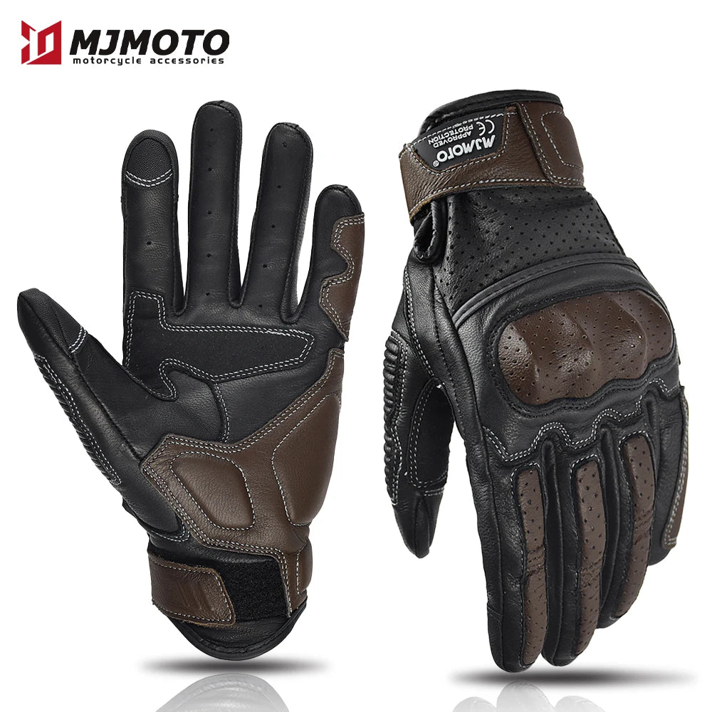 Vintage Leather Motorcycle Gloves – Style, Comfort, and Protection Combined!