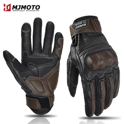 Vintage Leather Motorcycle Gloves – Style, Comfort, and Protection Combined!