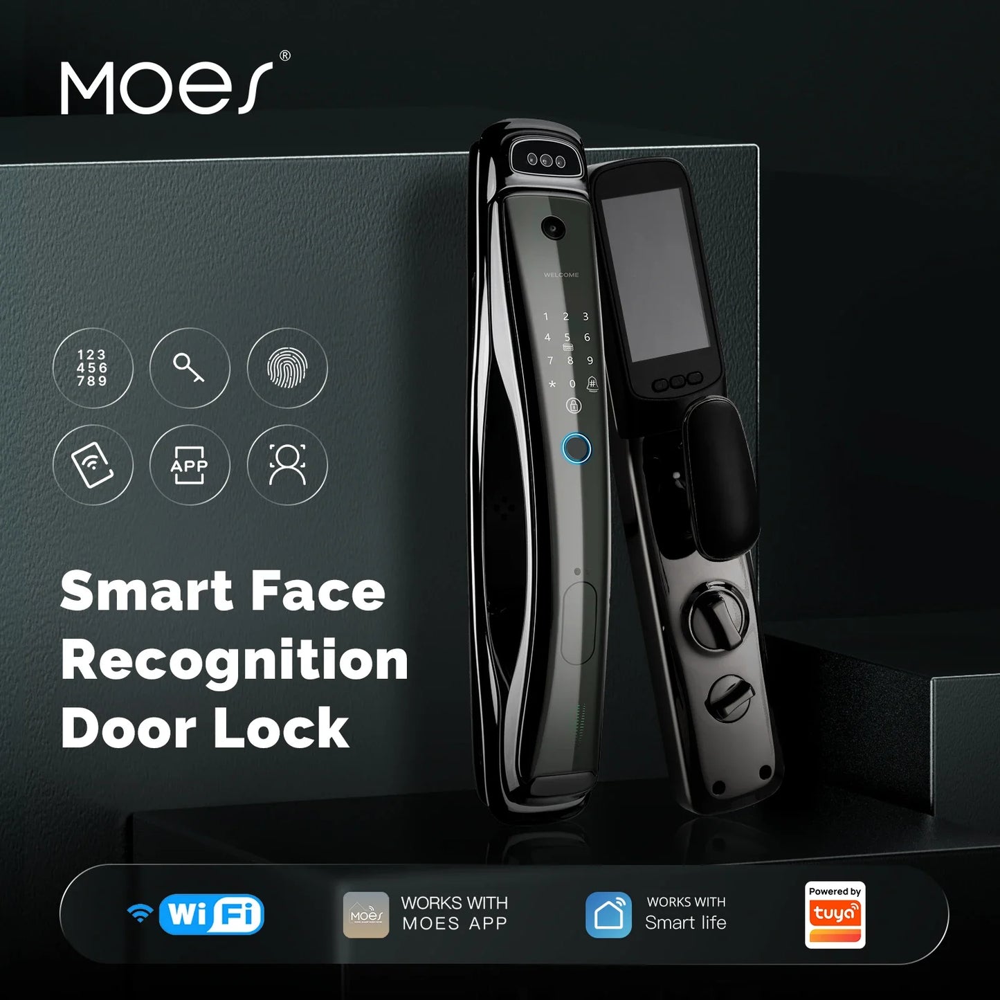 WiFi Smart Security Door Lock with 3D Face Recognition