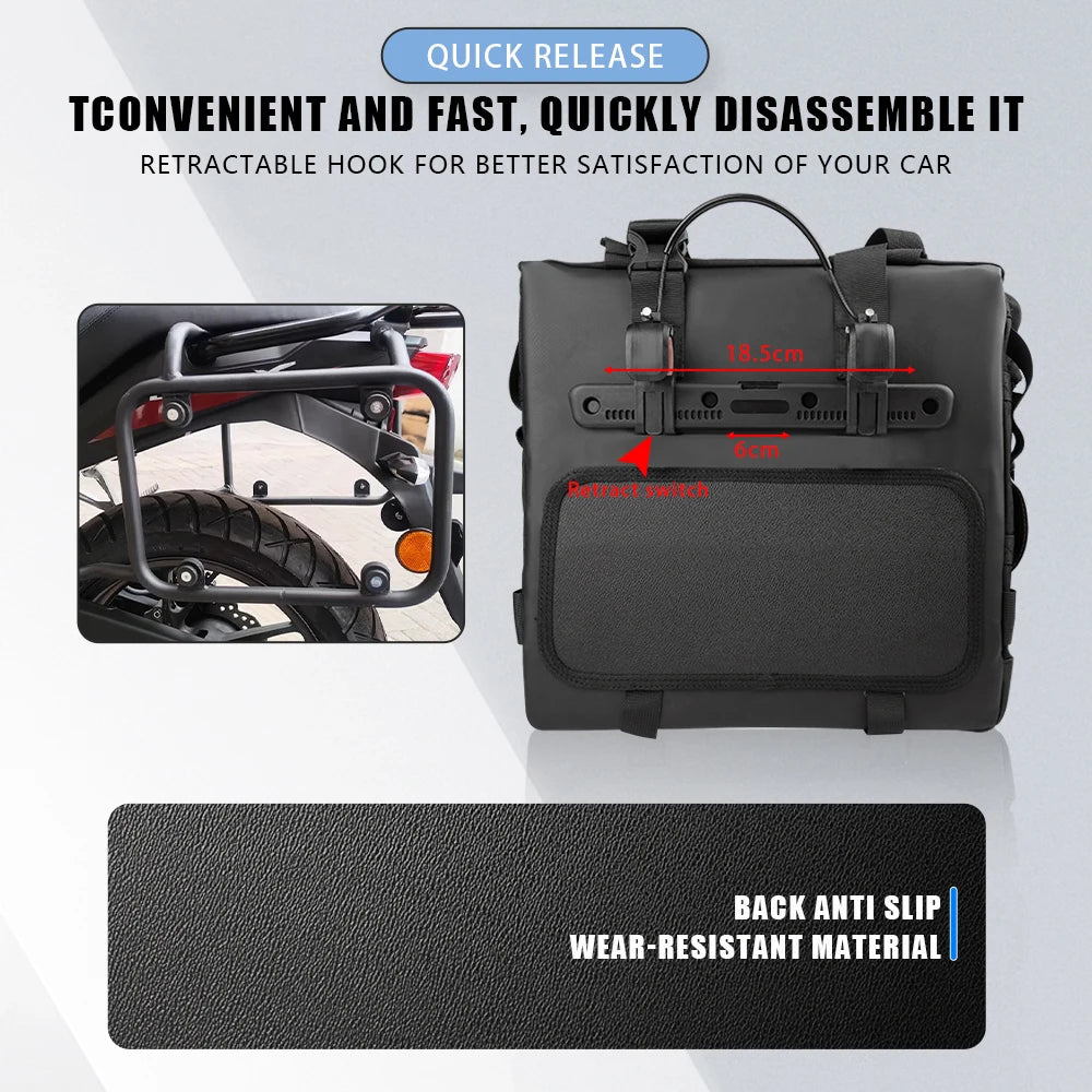 Motorcycle Waterproof Tail Bag 60L!