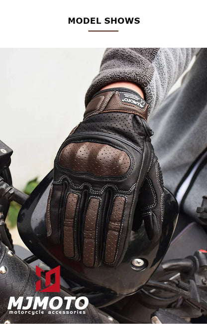 Vintage Leather Motorcycle Gloves – Style, Comfort, and Protection Combined!