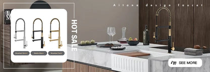 AITANA Luxury Gun Gray Kitchen Faucet with Intelligent Touch and Digital Display