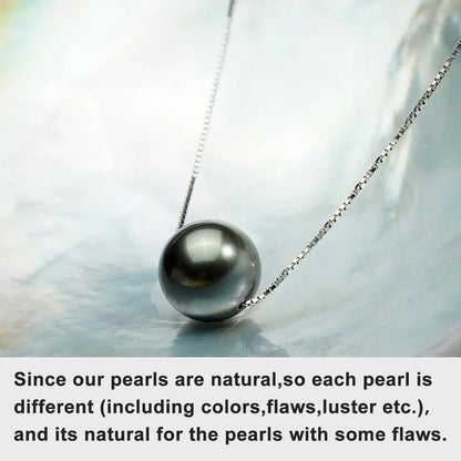 AnuJewel Natural Tahitian Black Pearl Pendant.