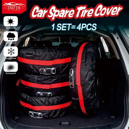 AD Universal 4Pcs Spare Tire Cover Case