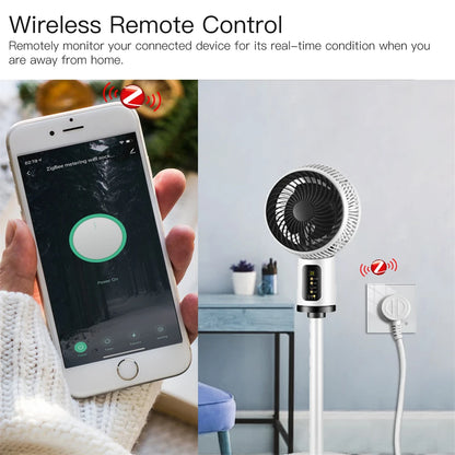 ZigBee Smart Wall Socket with Glass Panel &amp; Power Monitoring