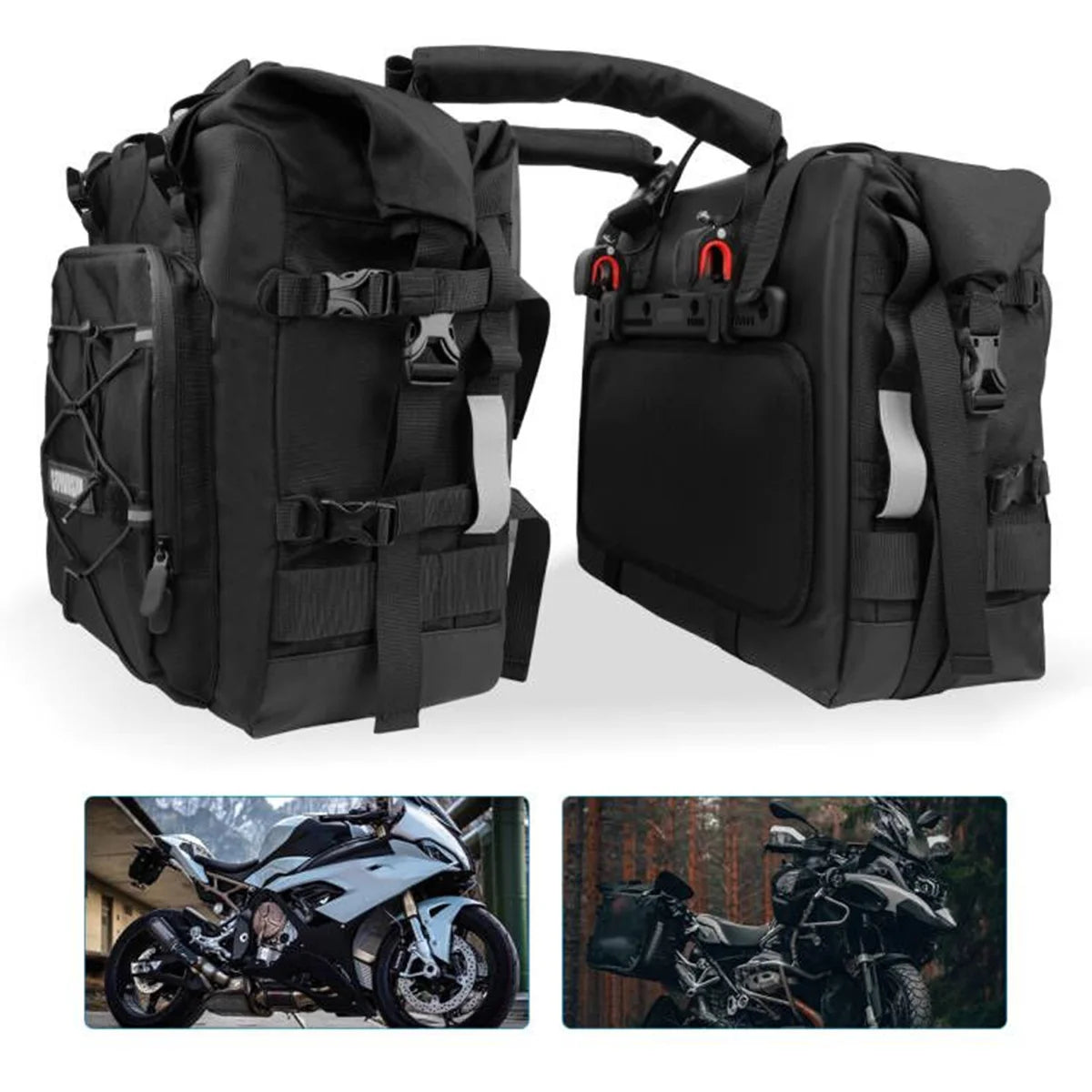 Motorcycle Waterproof Tail Bag 60L!