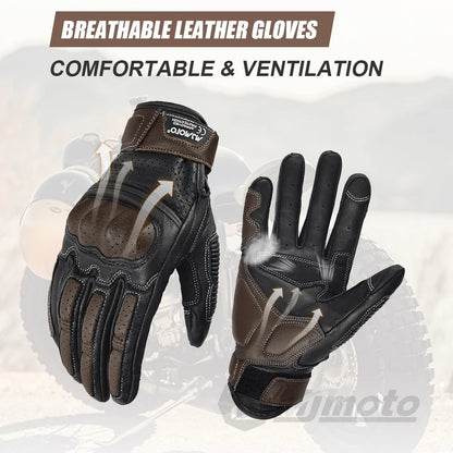 Vintage Leather Motorcycle Gloves – Style, Comfort, and Protection Combined!