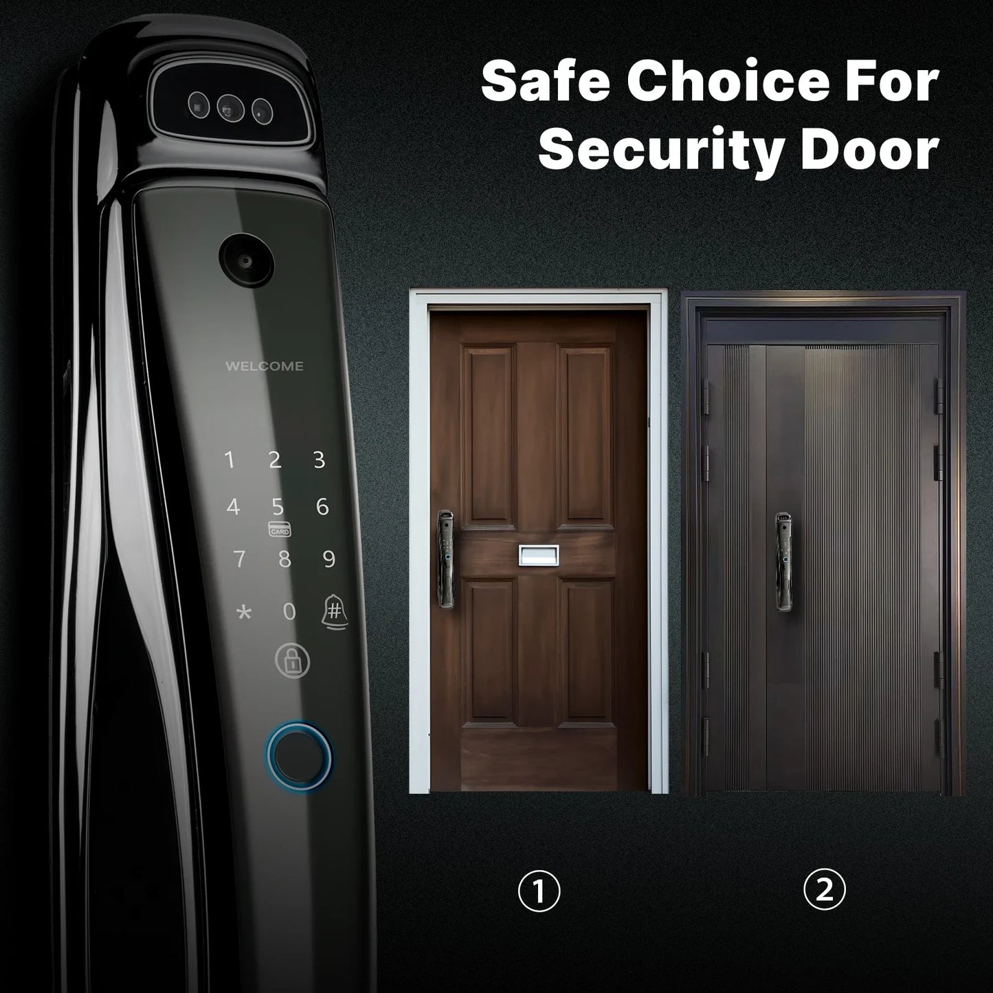 WiFi Smart Security Door Lock with 3D Face Recognition