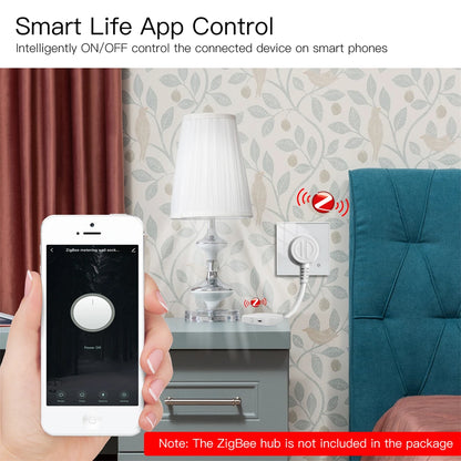 ZigBee Smart Wall Socket with Glass Panel &amp; Power Monitoring