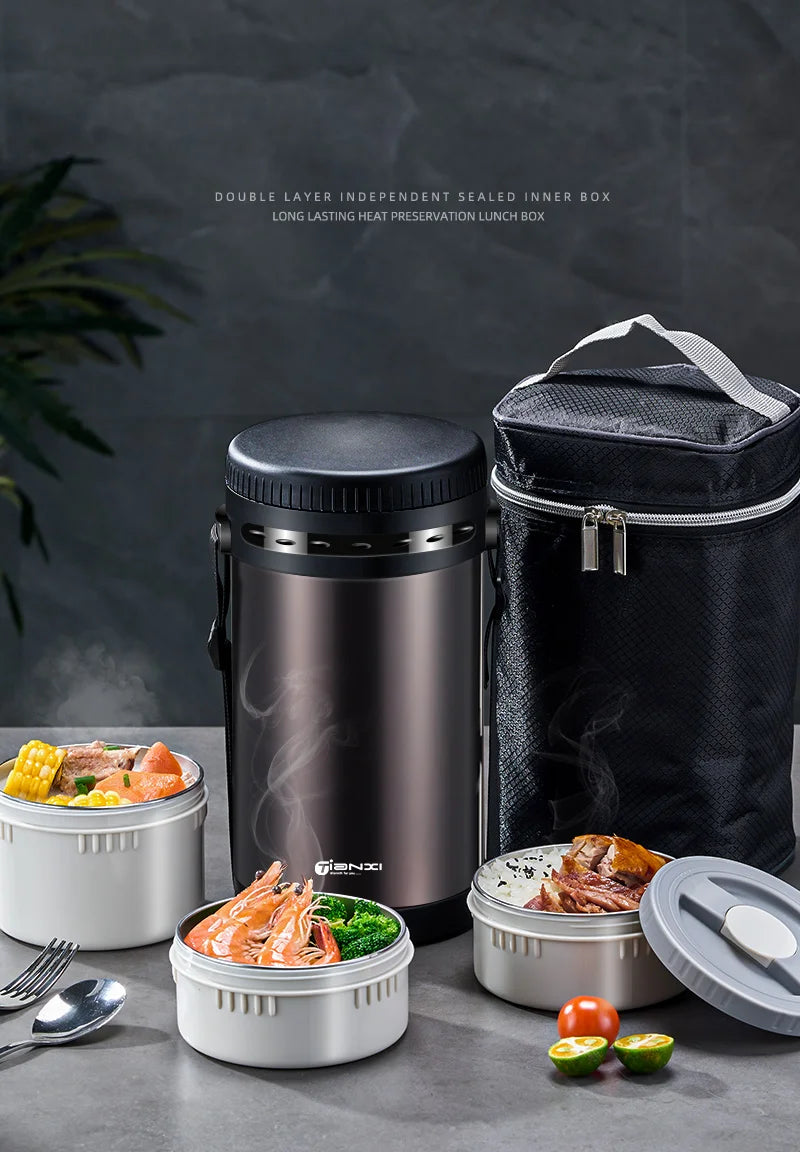 GIANXI Portable Thermal Lunch Box with Stainless Steel Insulation