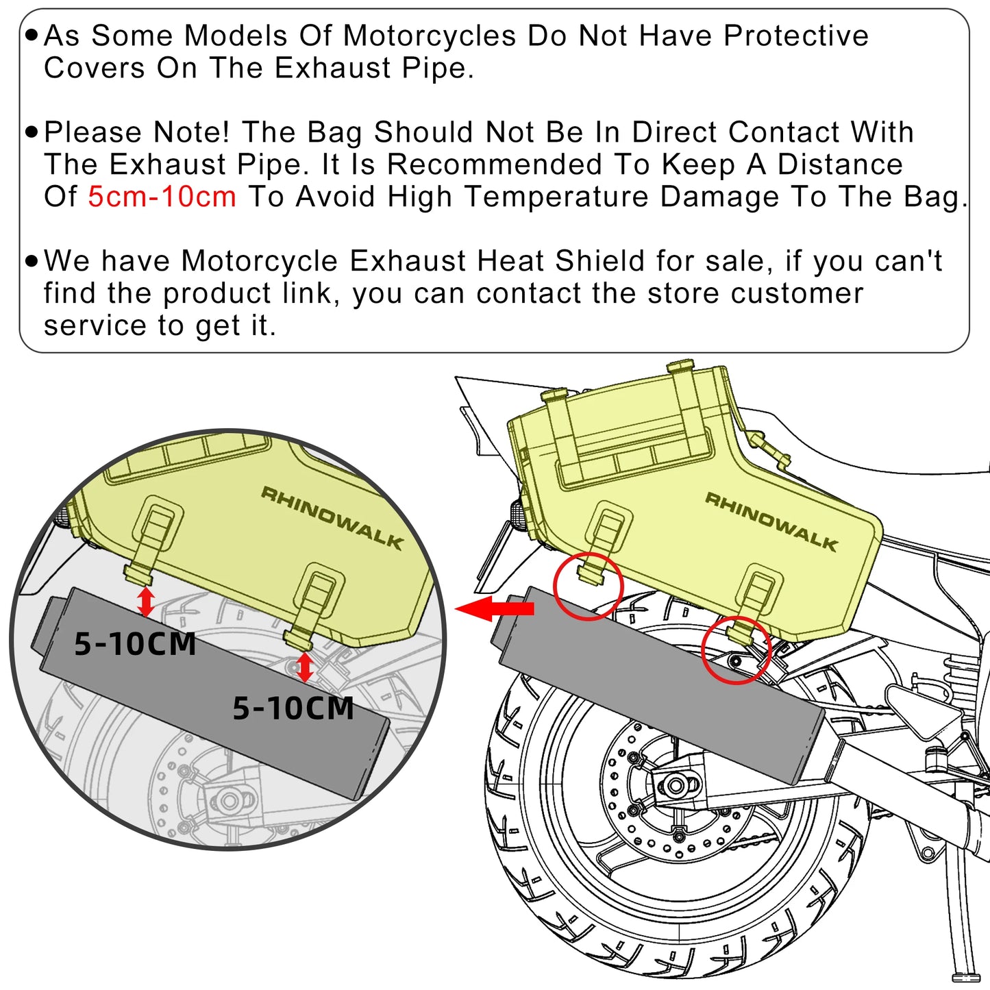 Rhinowalk Waterproof Motorcycle Side Bags