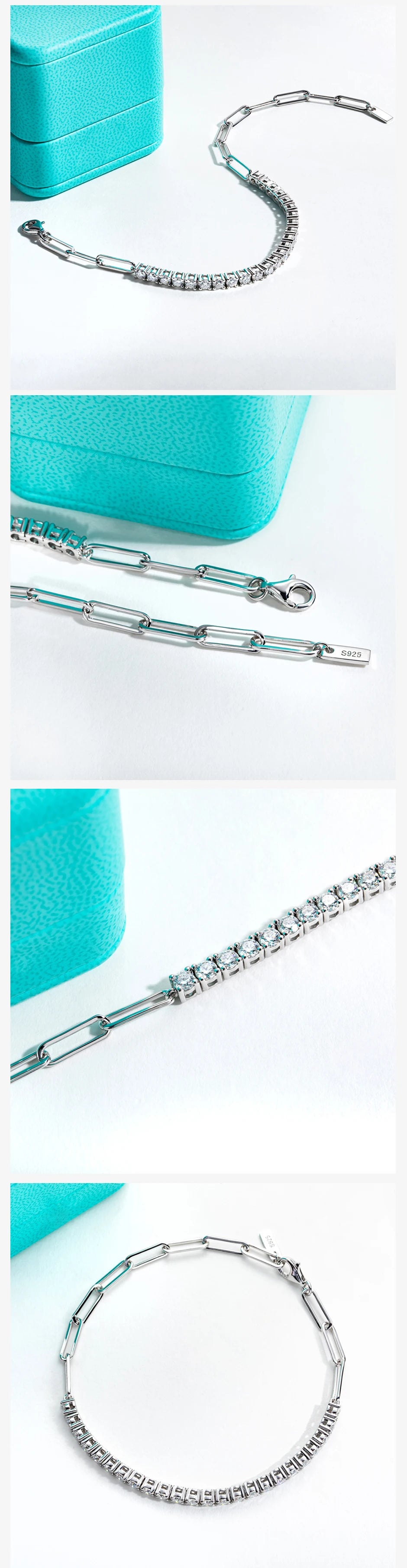 AnuJewel 3mm Moissanite Tennis Bracelet.