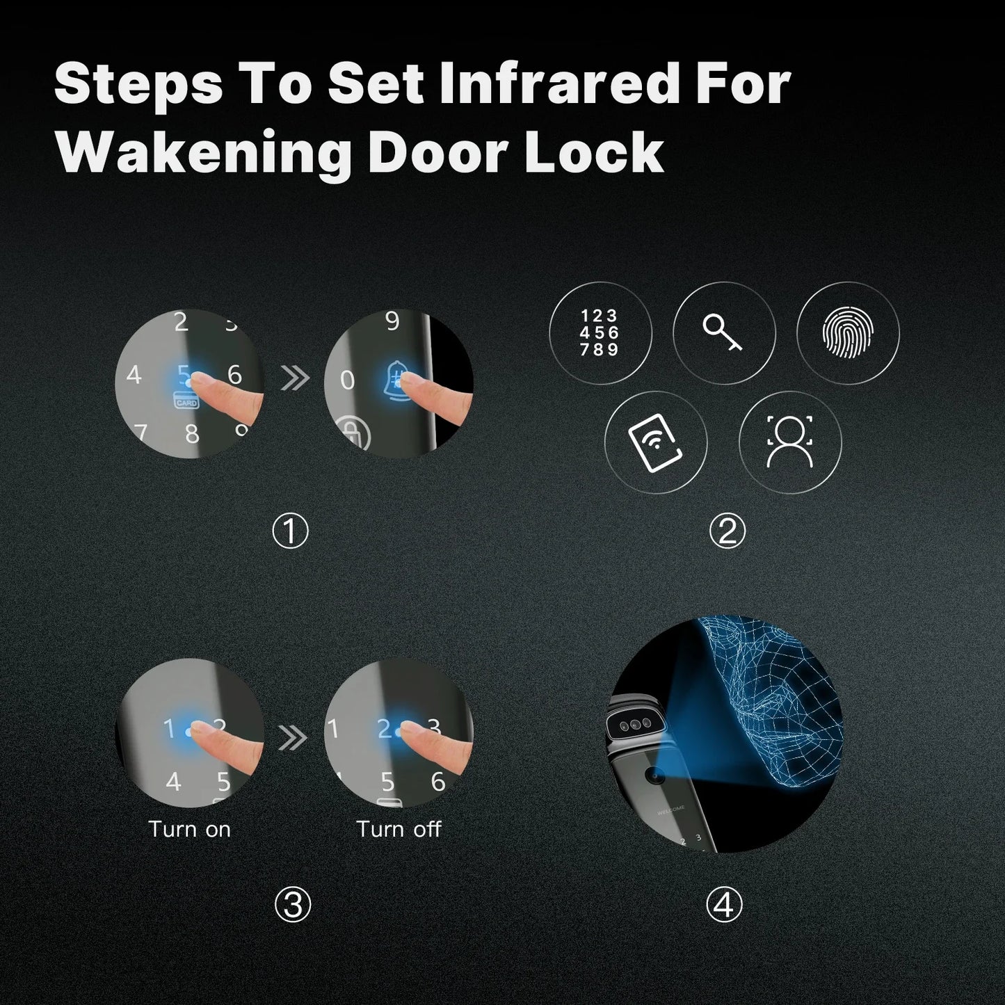 WiFi Smart Security Door Lock with 3D Face Recognition