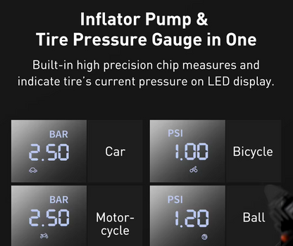 Super Mini Car Digital Display Inflator